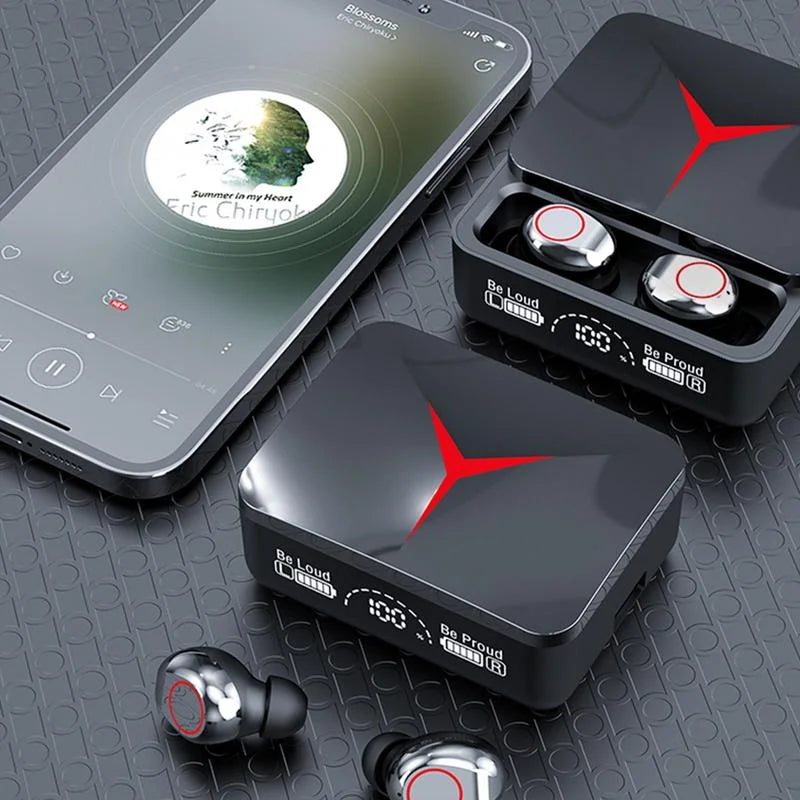 M90 PRO EARBUDS TWS BLUETOOTH 5.2 HEADPHONES TOUCH CONTROL EARPHONES LED DISPLAY HEADSET 9D HIFI QUAILTY