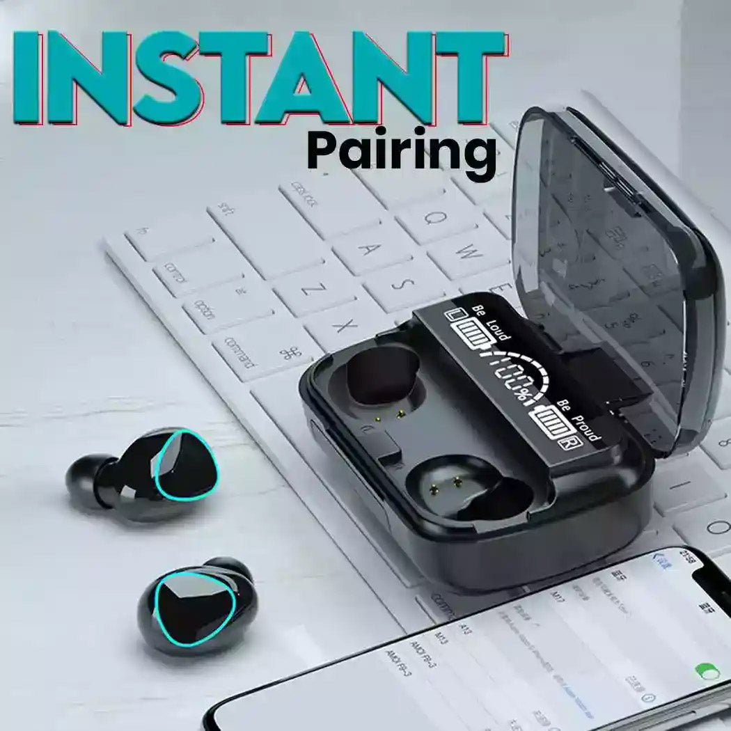M10 WIRELESS EARBUDS BLUETOOTH EARPHONES NOISE CANCELLATION HIFI QUALITY