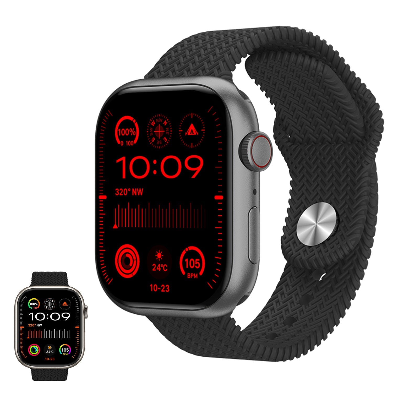 HK9 PRO+ SERIES 9 AMOLED SCREEN AI WATCH FACE SMART WATCH WITH Wearfit Pro APP BLACK