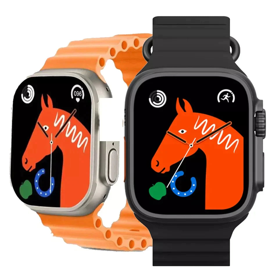 2.2 INCH X8 ULTRA MAX WITH COMPASS SMART WATCH SERIES 8 NFC ALWAYS-ON DISPLAY & WIRELESS CHARGING WITH WEARFIT PRO APP BLACK