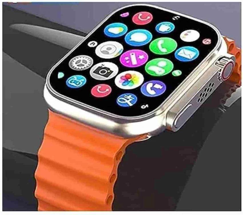V200 NEW FASHION ULTRA 2.2 LARGE SCREEN IP68 WATERPROOF SPORT SMART WATCH WITH WearFit pro APP ORANGE