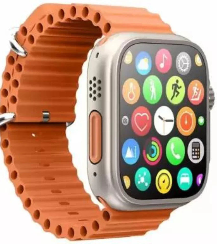 V200 NEW FASHION ULTRA 2.2 LARGE SCREEN IP68 WATERPROOF SPORT SMART WATCH WITH WearFit pro APP ORANGE