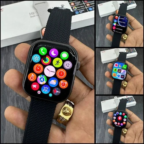 HK9 PRO+ SERIES 9 AMOLED SCREEN AI WATCH FACE SMART WATCH WITH Wearfit Pro APP BLACK