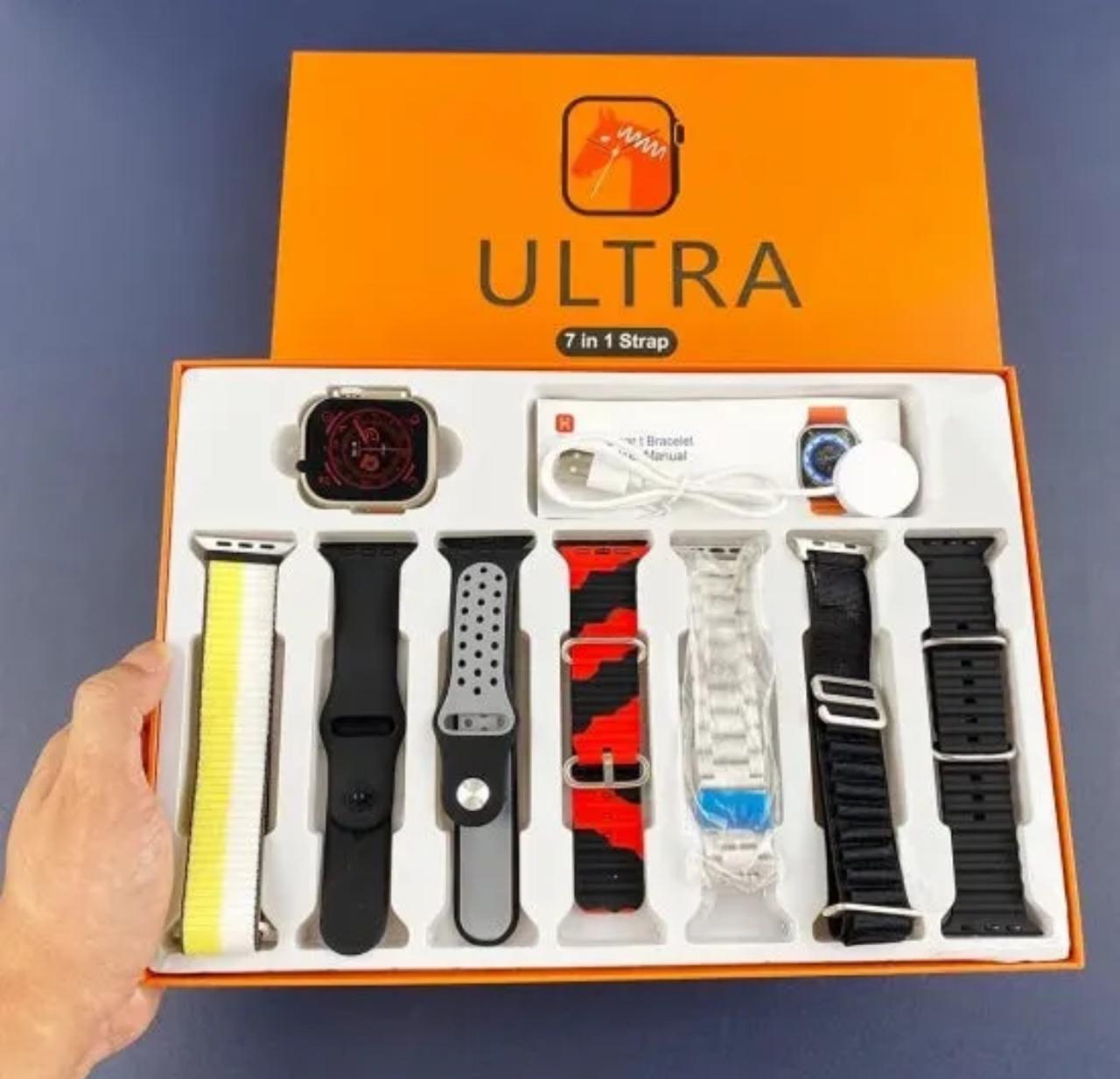 Ultra Smart Watch ( 7 in 1 straps)